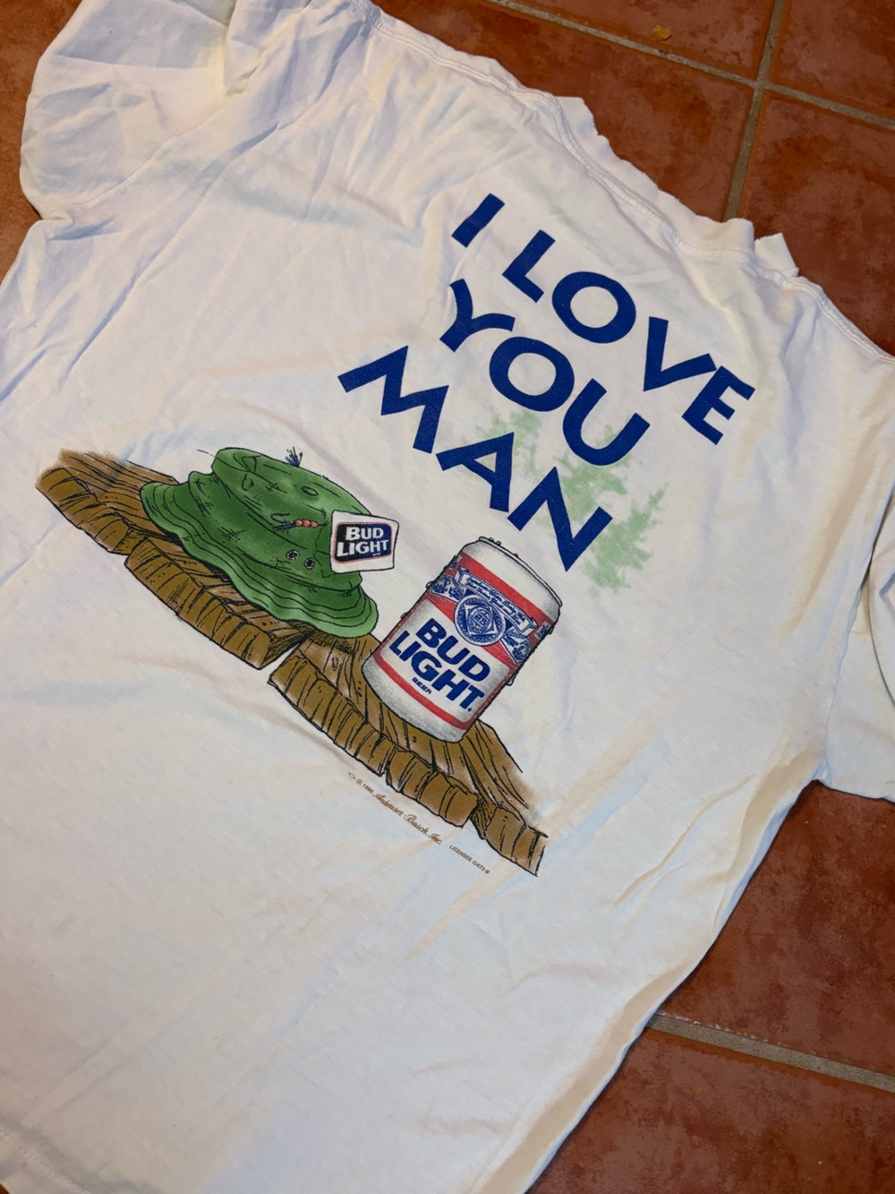Vintage 1996 Bud Light I Love You Man T-Shirt Sz xl